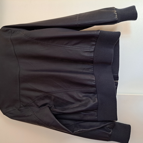 Beverly Hills Polo Club Blue Bomber Jacket with Stand-Up Collar - Picture 3 of 3